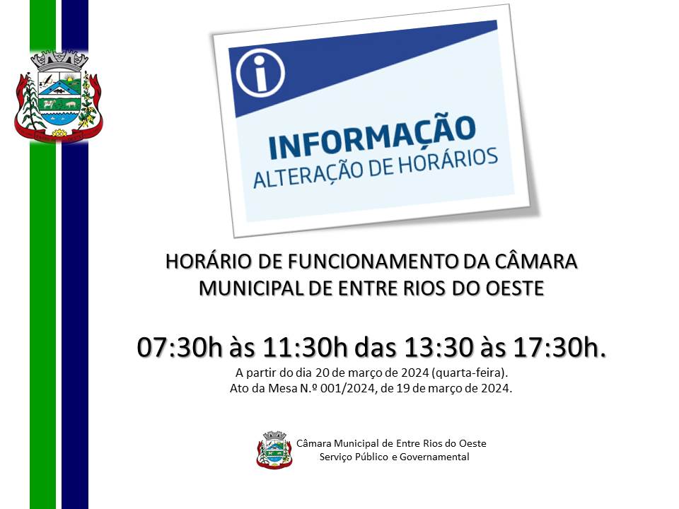 Mudança de Horário