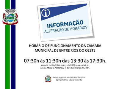 Mudança de Horário